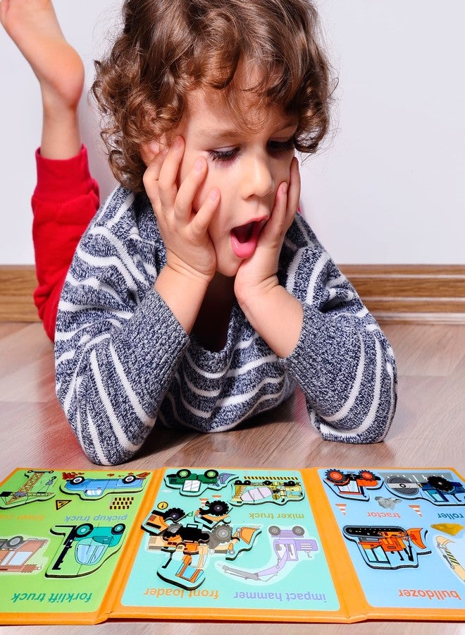 QimuMku Magnetic Puzzles for Kids Ages 1-3, Travel Toddler Puzzles Ages 2-4 Year, Excavator Refrigerator Magnet for Kids Learning Gift for Road Trip - Image 4